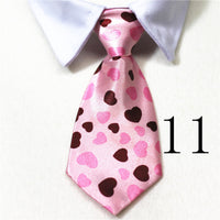 HKM-028499 Stylish Solid Color Striped Fake Tie for Pets - Adjustable Cotton Collar for Cats and Dogs