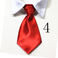 HKM-028499 Stylish Solid Color Striped Fake Tie for Pets - Adjustable Cotton Collar for Cats and Dogs