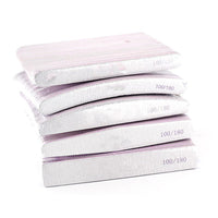 HKM-837587 Double-Sided Gray Polishing Nail File - 10 Pack Trimming Tool
