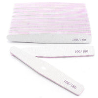 HKM-837587 Double-Sided Gray Polishing Nail File - 10 Pack Trimming Tool