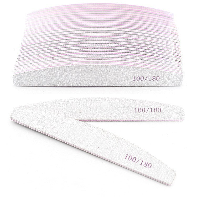 HKM-837587 Double-Sided Gray Polishing Nail File - 10 Pack Trimming Tool