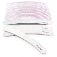 HKM-837587 Double-Sided Gray Polishing Nail File - 10 Pack Trimming Tool