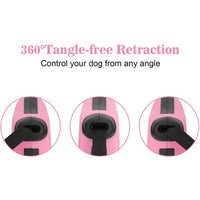 HKM-620947 Durable Automatic Retractable Dog Leash with Tangle-Free Design and Comfortable Handle, 9.8ft or 16.4ft Options