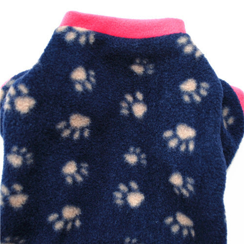 HKM-118099 Cozy Polar Fleece Hoodie for Pets - Autumn & Winter Styles Available in Various Colors and Prints