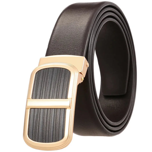 HKM-556563 Smooth Leather Buckle Belt - Model LY35-23034-4