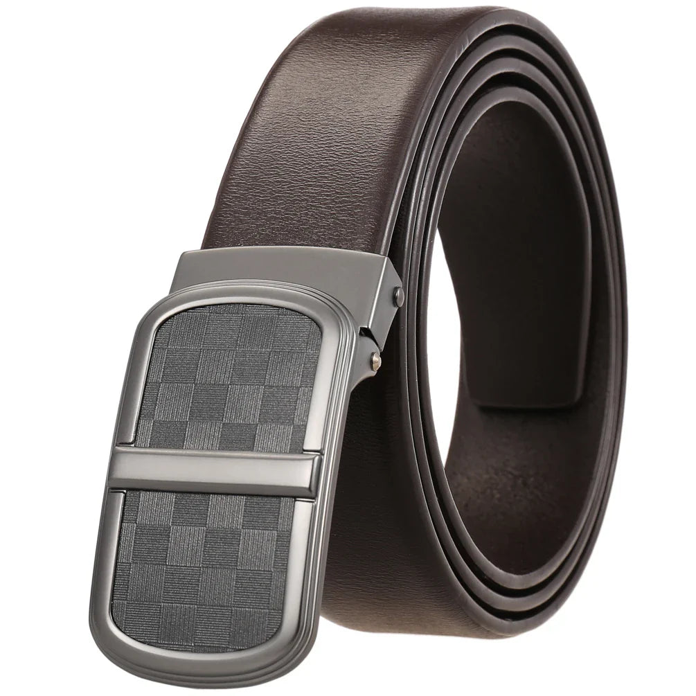 HKM-556563 Smooth Leather Buckle Belt - Model LY35-23034-4