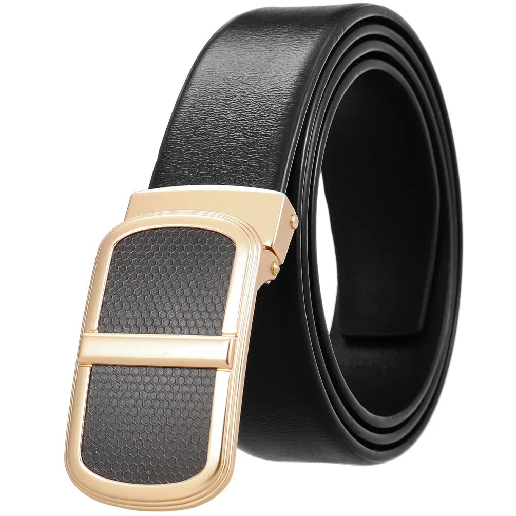 HKM-556563 Smooth Leather Buckle Belt - Model LY35-23034-4
