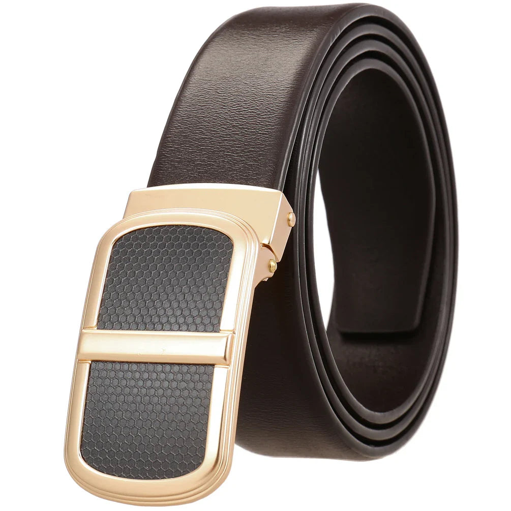 HKM-556563 Smooth Leather Buckle Belt - Model LY35-23034-4
