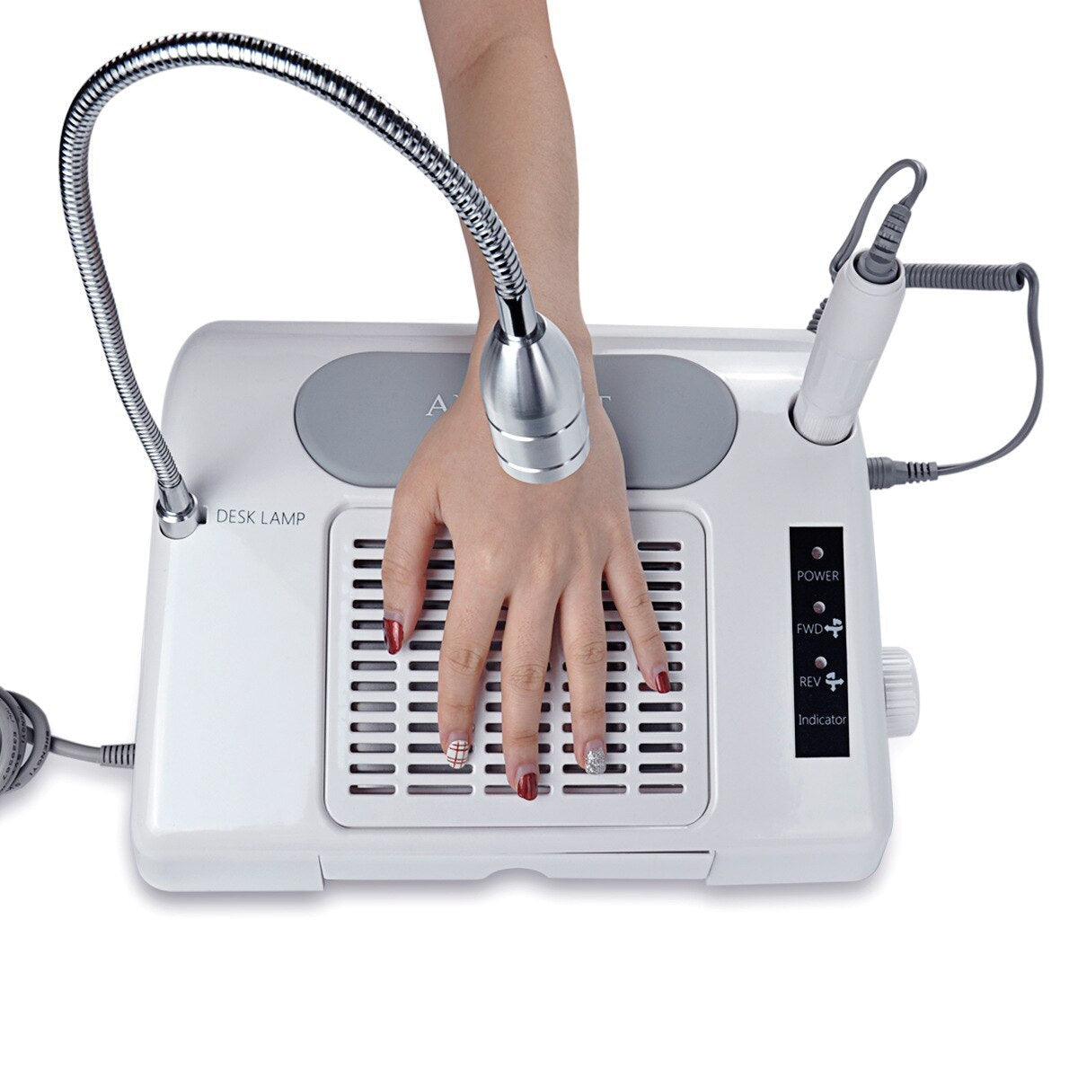 HKM-065811 Electric Multifunctional Nail Polisher 65W with LCD Display, 35000rpm Speed, Portable Handle and Dual Control Modes