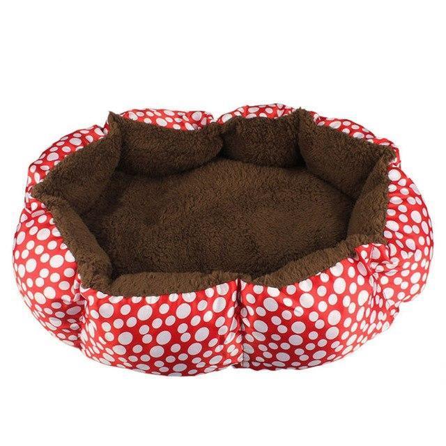 HKM-345427 Soft Fleece Plush Pet Bed House for Dogs and Cats - 36cm x 30cm, Available in Multiple Colors
