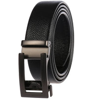 HKM-162195 Men's 35mm Automatic Buckle Genuine Leather Belt - Stylish and Durable Fashion Accessory