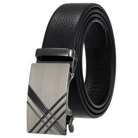 HKM-162195 Men's 35mm Automatic Buckle Genuine Leather Belt - Stylish and Durable Fashion Accessory