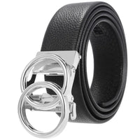 HKM-162195 Men's 35mm Automatic Buckle Genuine Leather Belt - Stylish and Durable Fashion Accessory