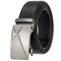 HKM-162195 Men's 35mm Automatic Buckle Genuine Leather Belt - Stylish and Durable Fashion Accessory