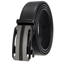 HKM-162195 Men's 35mm Automatic Buckle Genuine Leather Belt - Stylish and Durable Fashion Accessory