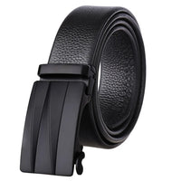 HKM-162195 Men's 35mm Automatic Buckle Genuine Leather Belt - Stylish and Durable Fashion Accessory