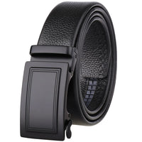 HKM-162195 Men's 35mm Automatic Buckle Genuine Leather Belt - Stylish and Durable Fashion Accessory