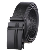 HKM-162195 Men's 35mm Automatic Buckle Genuine Leather Belt - Stylish and Durable Fashion Accessory