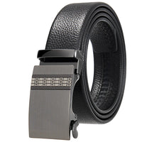 HKM-162195 Men's 35mm Automatic Buckle Genuine Leather Belt - Stylish and Durable Fashion Accessory