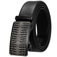 HKM-162195 Men's 35mm Automatic Buckle Genuine Leather Belt - Stylish and Durable Fashion Accessory