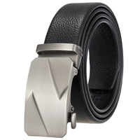 HKM-162195 Men's 35mm Automatic Buckle Genuine Leather Belt - Stylish and Durable Fashion Accessory