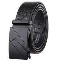 HKM-162195 Men's 35mm Automatic Buckle Genuine Leather Belt - Stylish and Durable Fashion Accessory