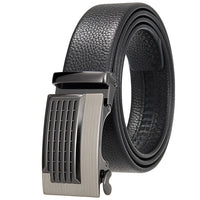 HKM-162195 Men's 35mm Automatic Buckle Genuine Leather Belt - Stylish and Durable Fashion Accessory