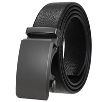 HKM-162195 Men's 35mm Automatic Buckle Genuine Leather Belt - Stylish and Durable Fashion Accessory