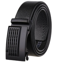HKM-162195 Men's 35mm Automatic Buckle Genuine Leather Belt - Stylish and Durable Fashion Accessory