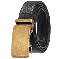 HKM-162195 Men's 35mm Automatic Buckle Genuine Leather Belt - Stylish and Durable Fashion Accessory
