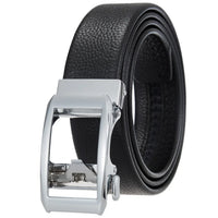 HKM-162195 Men's 35mm Automatic Buckle Genuine Leather Belt - Stylish and Durable Fashion Accessory