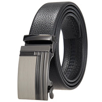 HKM-162195 Men's 35mm Automatic Buckle Genuine Leather Belt - Stylish and Durable Fashion Accessory