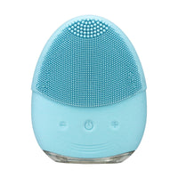 HKM-279315 Silicone Wireless Charging Facial Cleansing Brush with Ultrasound Technology, 5 Cleaning Settings, Compact Design