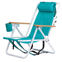 HKM-731091 Mint Green Folding Beach Chair - 23x21.7x31.5 Inches