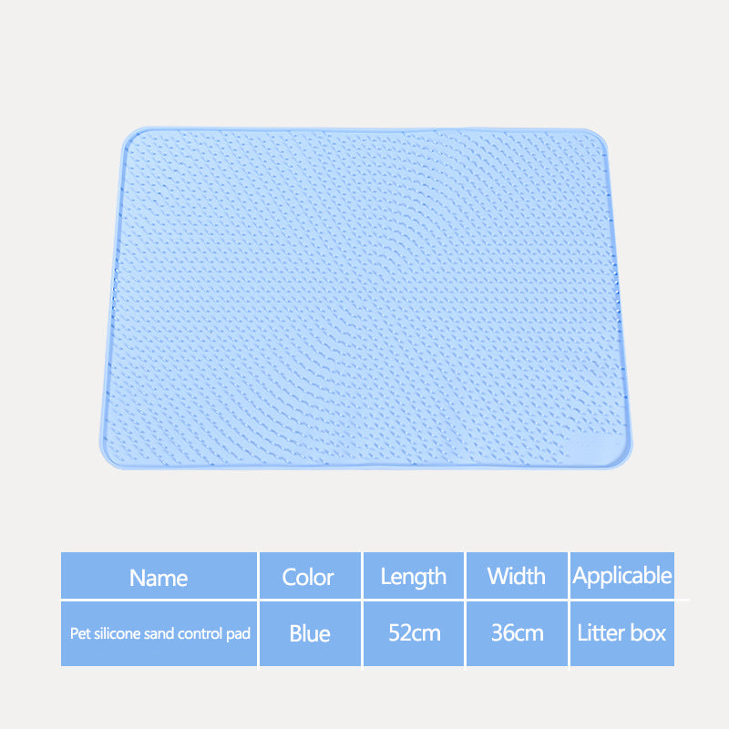 HKM-356627 Cat Foot Pad for Litter Box Area - Prevents Rubbing and Mess, Available in Gray, Pink, Blue, and Purple, Dimensions: 52cm x 36cm