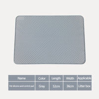 HKM-356627 Cat Foot Pad for Litter Box Area - Prevents Rubbing and Mess, Available in Gray, Pink, Blue, and Purple, Dimensions: 52cm x 36cm