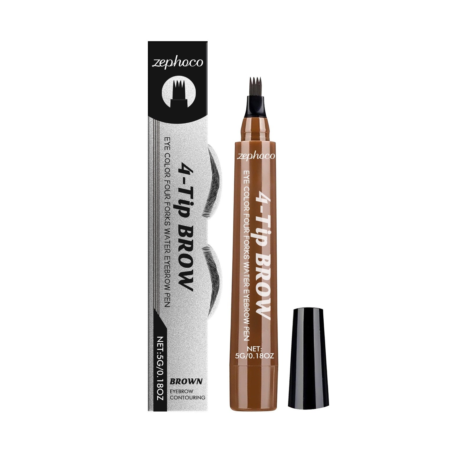 KTX-761427 Water-Based Eyebrow Pen with Glycerol and Castor Oil - Ideal for Precision Application