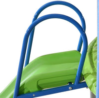 HKM-648595 12FT Trampoline with Slide, Swings, Basketball Hoop, and Safety Net for Kids and Adults