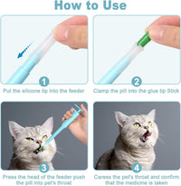 HKM-743315 Pet Pill Dispenser with Soft Silicone Tip for Easy Medication Administration for Cats, Dogs, and Small Animals