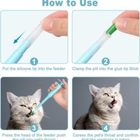 HKM-743315 Pet Pill Dispenser with Soft Silicone Tip for Easy Medication Administration for Cats, Dogs, and Small Animals