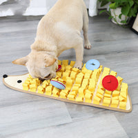 HKM-485395 Slow Food Puzzle Mat for Dogs - Little Hedgehog Sniff Pad for Training and Decompression, Cotton and Felt Material, 60 x 29 x 5 cm
