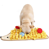 HKM-485395 Slow Food Puzzle Mat for Dogs - Little Hedgehog Sniff Pad for Training and Decompression, Cotton and Felt Material, 60 x 29 x 5 cm