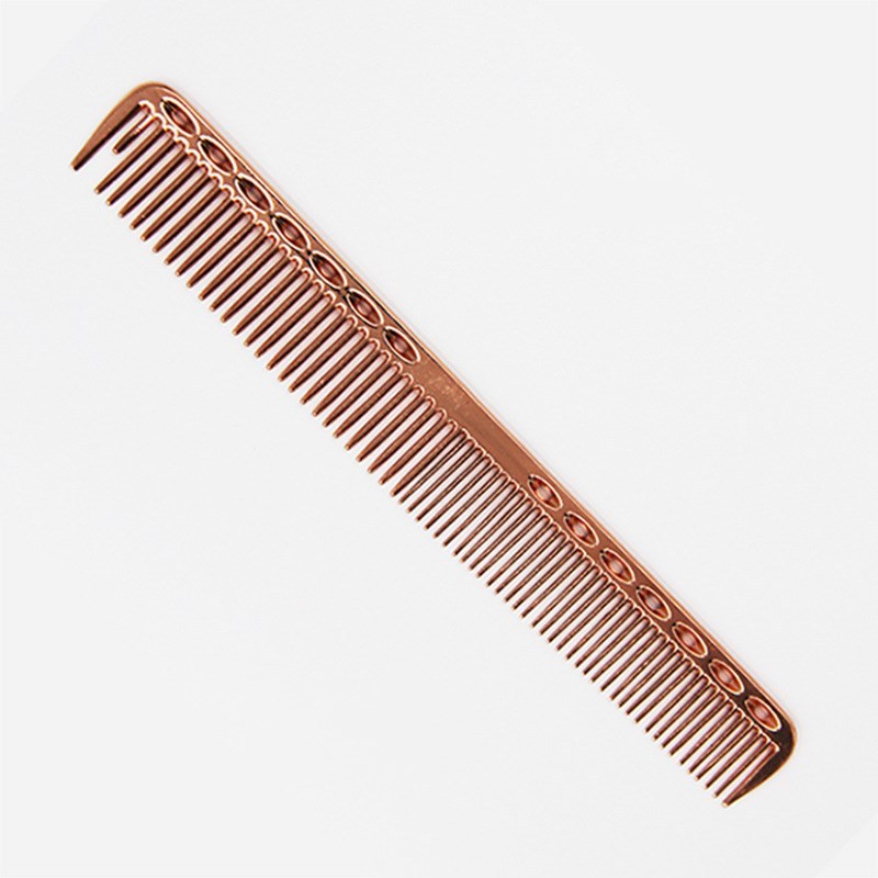 HKM-379091 Space Aluminum Haircut Comb in Rose Gold, Silver, Gold, and Bronze – Perfect for Salon and Home Use