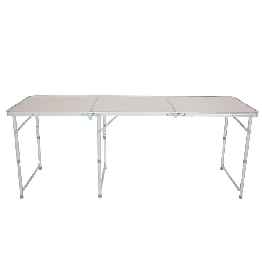 HKM-123155 6ft Aluminum Alloy Folding Table - Outdoor Rectangular Design, Supports Up to 50kg