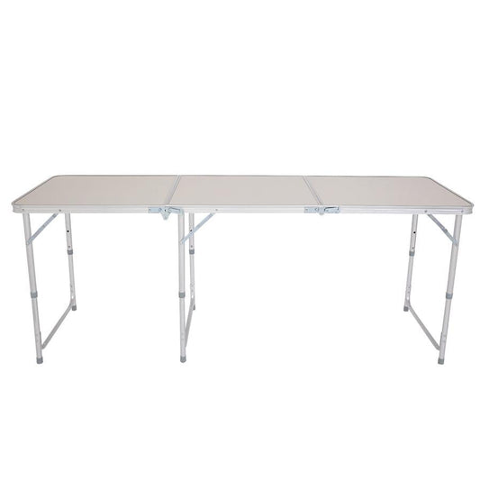 HKM-123155 6ft Aluminum Alloy Folding Table - Outdoor Rectangular Design, Supports Up to 50kg