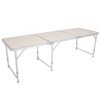 HKM-123155 6ft Aluminum Alloy Folding Table - Outdoor Rectangular Design, Supports Up to 50kg