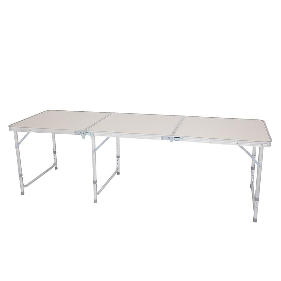 HKM-123155 6ft Aluminum Alloy Folding Table - Outdoor Rectangular Design, Supports Up to 50kg