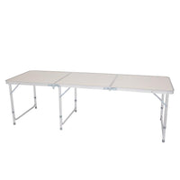 HKM-123155 6ft Aluminum Alloy Folding Table - Outdoor Rectangular Design, Supports Up to 50kg