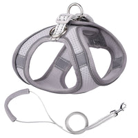HKM-270867 Reflective Vest-Style Dog Leash with Durable Polyester Rope - Multiple Sizes Available