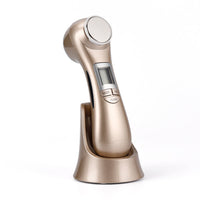 HKM-094547 6-in-1 Ultrasonic Vibration Face-Lift Massager with RF, EMS, Ultrasonic Massage, LED Light Therapy, and Electroporation